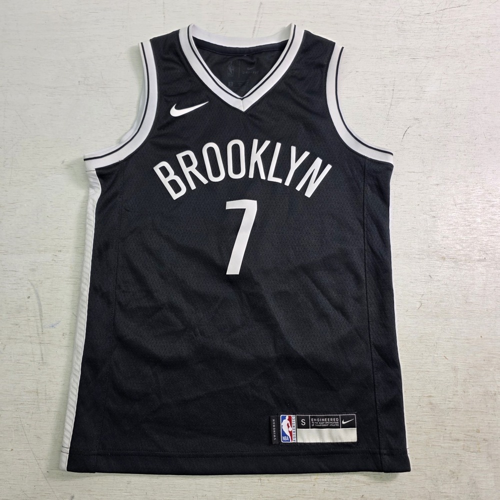 Nike Brooklyn Nets Kevin Durant #7 NBA Dri-Fit Swingman Jersey Youth S Black VG